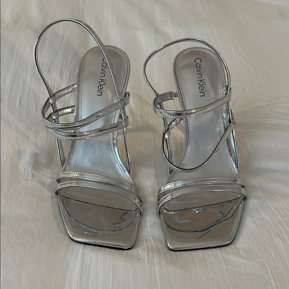 Calvin Klein Silver Heels